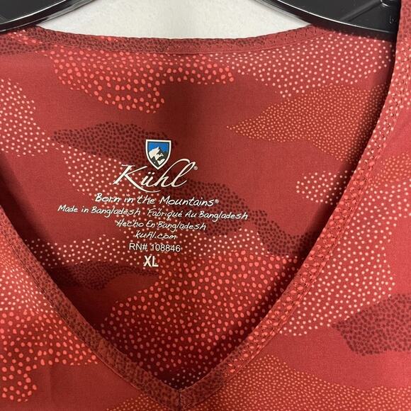 Kuhl XL Red Camo Sleeveless Dress Outdoor Drawstring Pockets Athletic Travel - Picture 3 of 7